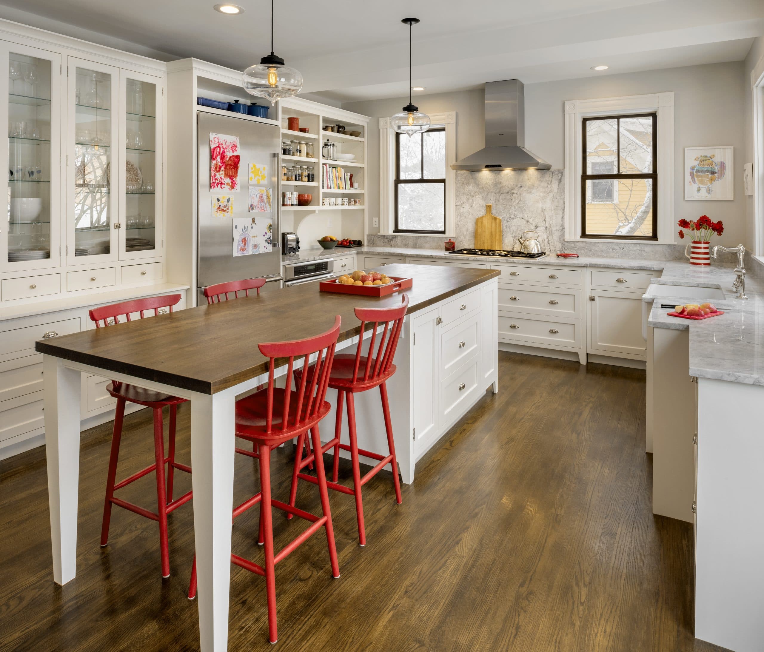 kitchen design in rhode island - red house custom building