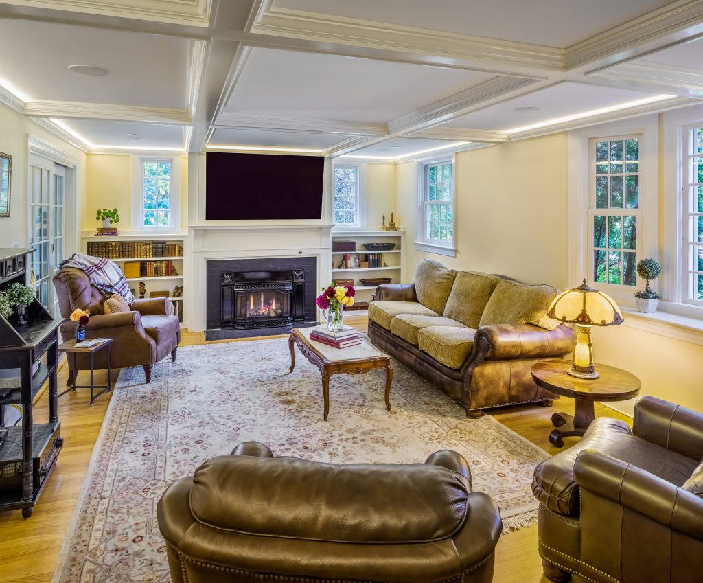 living room renovation in Barrington, Rhode Island