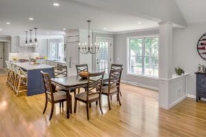open concept dining room and kitchen renovation rhode island