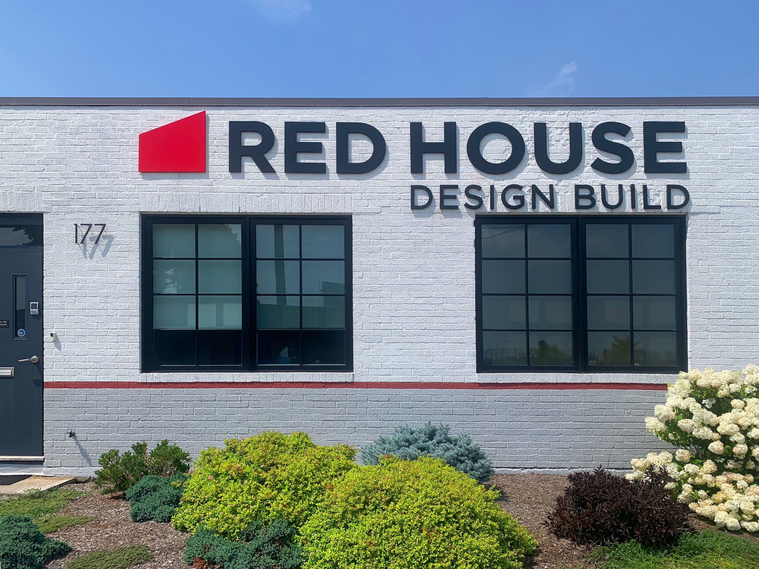 Front entry of Red House Design Build