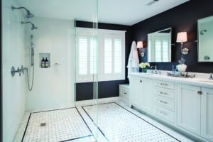 black walls and stone tile bathroom in 2015